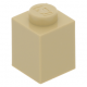 LEGO kocka 1x1, sárgásbarna (3005)