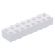 LEGO kocka 2x8, fehér (3007)