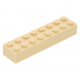 LEGO kocka 2x8, sárgásbarna (3007)