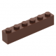 LEGO kocka 1x6, vörösesbarna (3009)