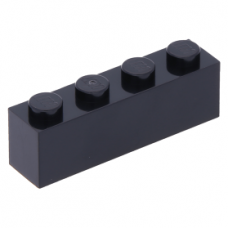 LEGO kocka 1x4, fekete (3010)