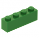 LEGO kocka 1x4, zöld (3010)
