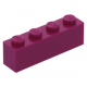 LEGO kocka 1x4, bíborvörös (3010)