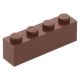 LEGO kocka 1x4, vörösesbarna (3010)