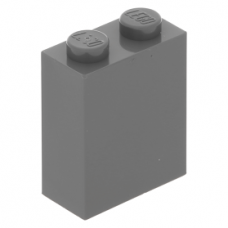 LEGO kocka 1x2×2, sötétszürke (3245c)