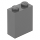 LEGO kocka 1x2×2, sötétszürke (3245c)