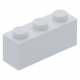 LEGO kocka 1x3, fehér (3622)