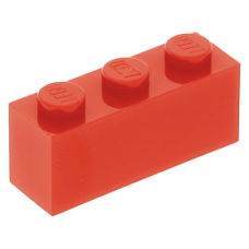 LEGO kocka 1x3, piros (3622)