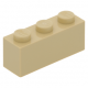 LEGO kocka 1x3, sárgásbarna (3622)