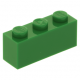 LEGO kocka 1x3, zöld (3622)