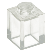 LEGO kocka 1x1, átlátszó (3005)