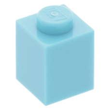 LEGO kocka 1x1, közép azúrkék (3005)