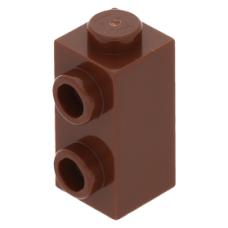 LEGO kocka 1×1×1 2/3 oldalán két bütyökkel, vörösesbarna (32952)