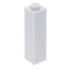 LEGO kocka 1x1×3, fehér (14716)