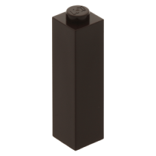 LEGO kocka 1x1x3, sötétbarna (14716)