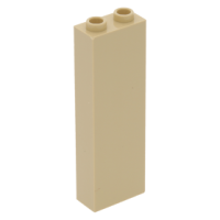 LEGO kocka 1x2×5, sárgásbarna (2454)