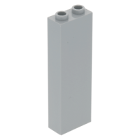 LEGO kocka 1×2×5, világosszürke (2454)