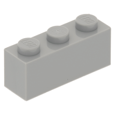 LEGO kocka 1x3, világosszürke (3622)