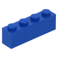 LEGO kocka 1x4, kék (3010)