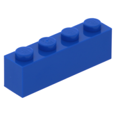 LEGO kocka 1x4, kék (3010)