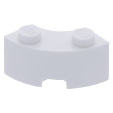 LEGO kocka 2x2 íves sarok, fehér (85080)