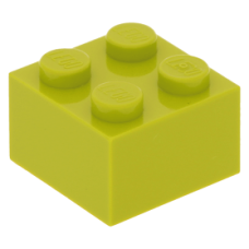 LEGO kocka 2x2, lime (3003)