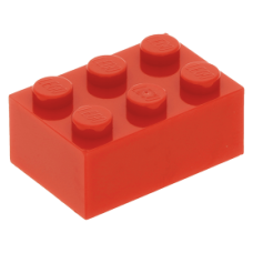 LEGO kocka 2x3, piros (3002)