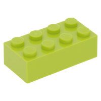 LEGO kocka 2x4, lime (3001)