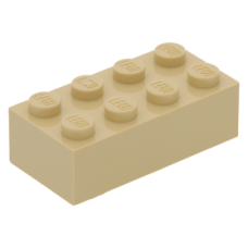 LEGO kocka 2x4, sárgásbarna (3001)