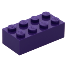 LEGO kocka 2x4, sötétlila (3001)