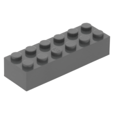 LEGO kocka 2x6, sötétszürke (2456) LEGO kocka 2x6, sötétszürke (2456)