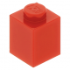LEGO kocka 1x1, piros (3005)
