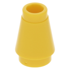 LEGO kúp 1x1, sárga (4589b)