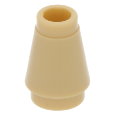 LEGO kúp 1x1, sárgásbarna (4589b)