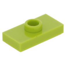 LEGO lapos elem 1 bütyökkel középen 1×2, lime (15573/3794)