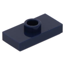 LEGO lapos elem 1 bütyökkel középen 1×2, sötétkék (15573/3794)