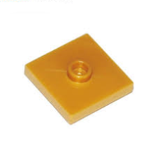 LEGO lapos elem 1 bütyökkel középen 2×2, gyöngyház arany (87580)