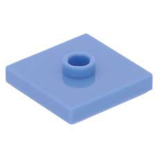 LEGO lapos elem 1 bütyökkel középen 2×2, középkék (87580)