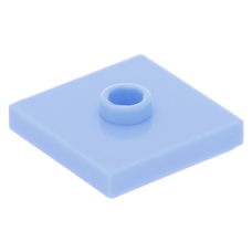 LEGO lapos elem 1 bütyökkel középen 2×2, világoskék (87580)
