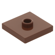 LEGO lapos elem 1 bütyökkel középen 2×2, vörösesbarna (87580)