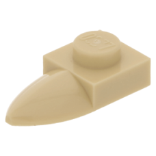 LEGO lapos elem 1x1 foggal, sárgásbarna (49668)