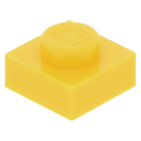 LEGO lapos elem 1x1, sárga (3024)