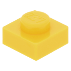 LEGO lapos elem 1x1, sárga (3024)