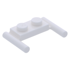 LEGO lapos elem 1x2 2 db fogantyúval, fehér (3839b)