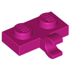 LEGO lapos elem 1x2 fogóval, bíborvörös (11476)