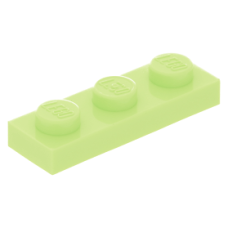 LEGO lapos elem 1x3, sárgászöld (3623)