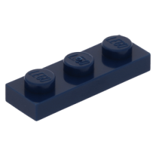 LEGO lapos elem 1x3, sötétkék (3623)