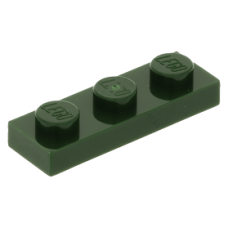LEGO lapos elem 1x3, sötétzöld (3623)