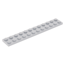 LEGO lapos elem 2x12, világosszürke (2445)