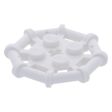 LEGO lapos elem 2x2 nyolcszögletes rúdkerettel, fehér (75937)